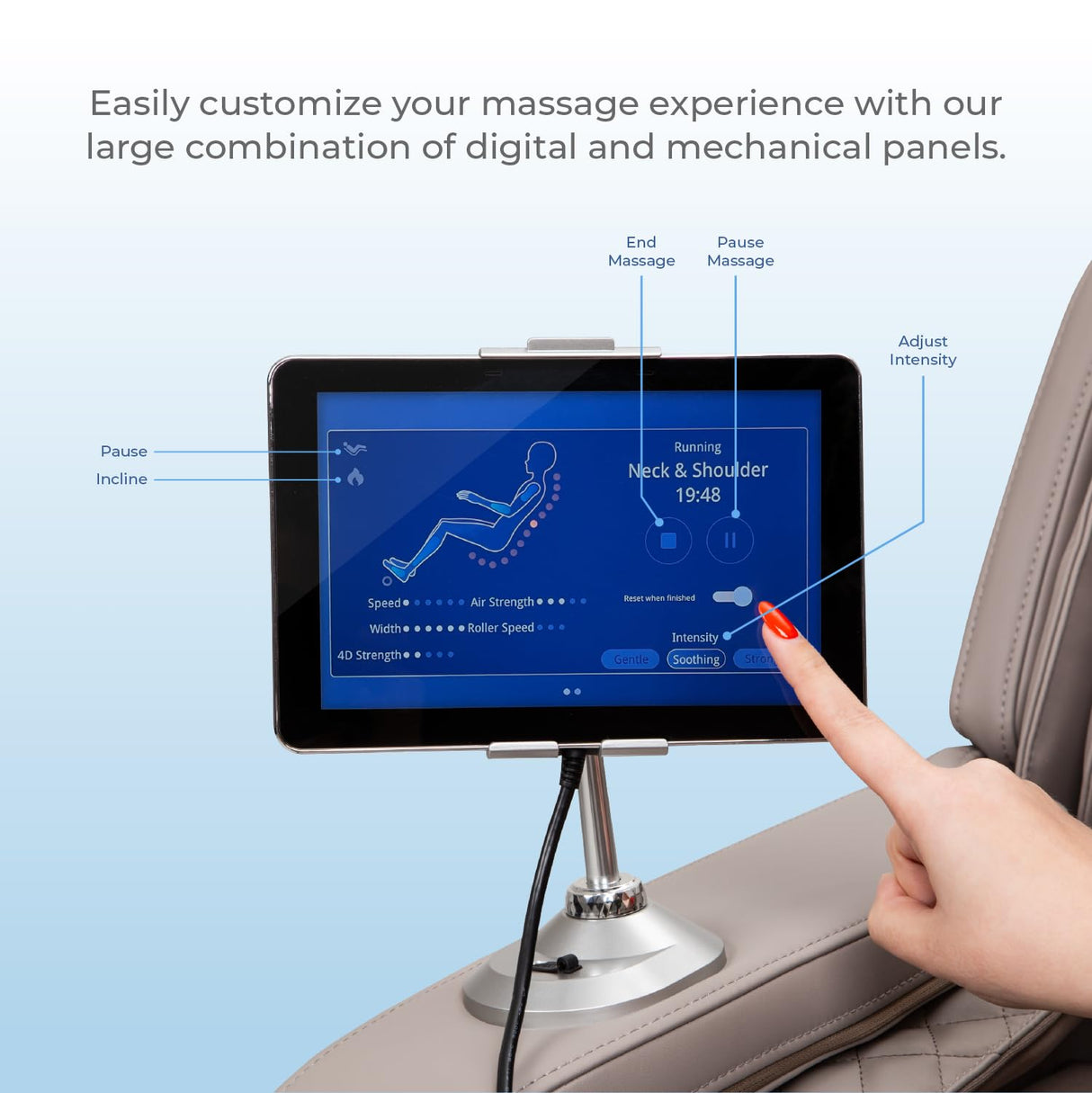 Titan 4D Ultima | Black | Massage Chair | Full Body Air Bag Massage | Zero Gravity Reclining | SL-Track 4D Massage | Foot Roller | Touchscreen Controller | Space Saving Technology Titan