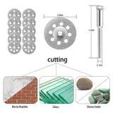 60Pcs Rotary Cutting Wheels Tool Kit, Resin Cut Off Wheels Disc, Mini HSS Saw Blades Cutter, Diamond Cutting Kit with Mandrels for Wood Glass Plastic Stone Metal CULMKARI