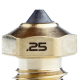 Diamondback Nozzles – V6 Compatible – Polycrystalline Solid Diamond Tip 3D Printer Nozzles, Improved Extrusion, Any Filament, Long Life, Wear Resistant, Layer Adhesion, USA Made (1.75mm x 0.25mm) US Synthetic