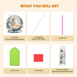 MXJSUA Moon Flower Fairy Special Shaped Hanging Diamond Painting Art Kits for Adults, Crystal Rhinestone Acrylic Gem Art Pendant Ornaments Kit for Home Decor and Gift 7.87 * 7.87 Inch MXJSUA