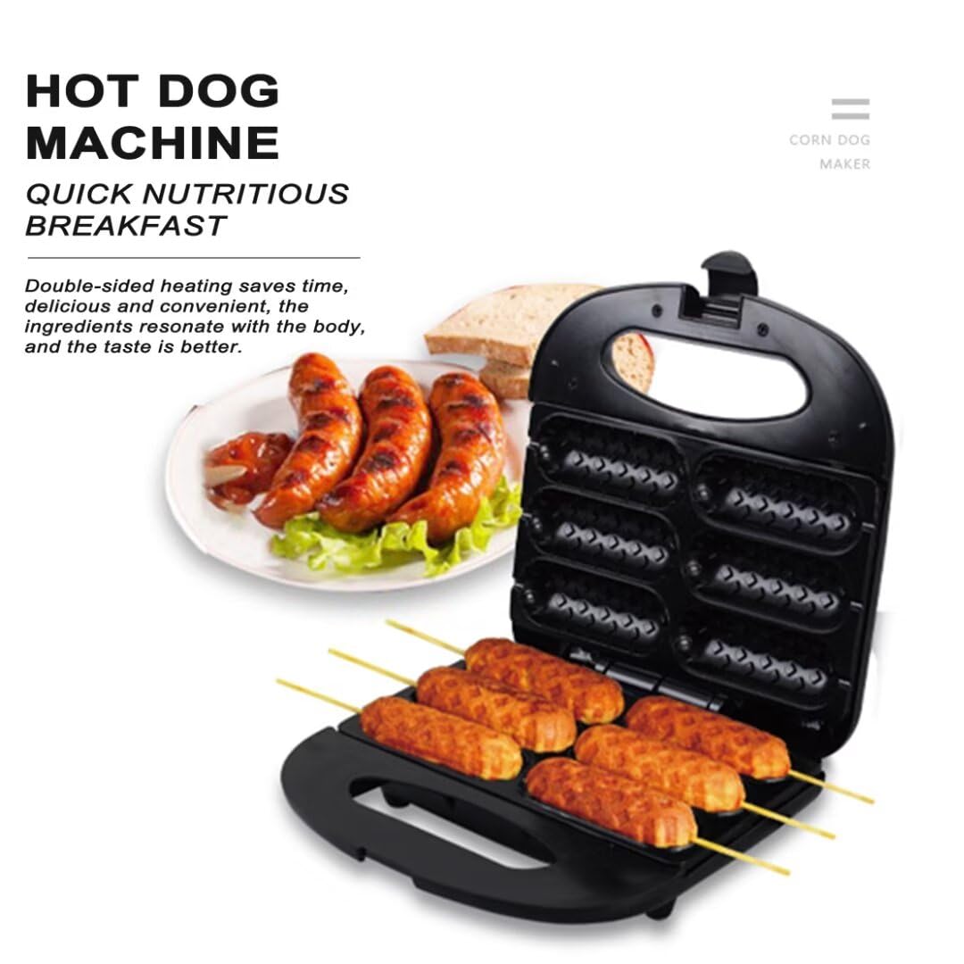 Waffle Maker,Donut,Hot Dog Machine Set,3-in-1 Multifunctional Breakfast Maker Machine with Iron Removable Plate Mold for Home,Kitchen,Cake,Paninis,Nut,Steaks,Grill,Lunch,Snacks or Dessert JACKGOLD