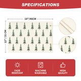 Artoid Mode Green Xmas Pine Christmas Placemats Set of 4, 12x18 Inch Seasonal Christmas Table Mats for Party Kitchen Dining Decoration Artoid Mode
