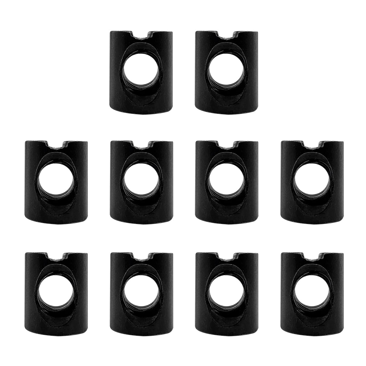 10 PCS Metric Black M6 Barrel Nuts Cross Dowels Slotted Nuts Baby Bed Crib Screws Hardware Replacement Kit for Bunk Bed Beds Headboards Chairs Furniture M6x10mmx12mm SUUJI