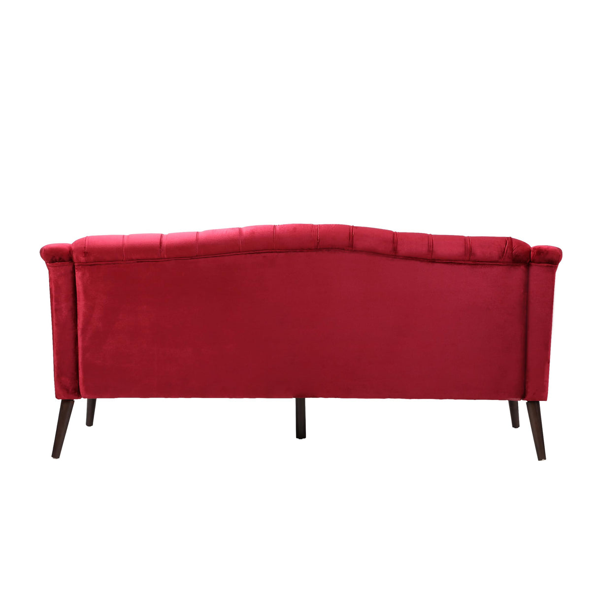 Christopher Knight Home Minxi Velvet Sofa Couch, Home Sofa Living Room with Birch Wood Legs, Comfort Modern 3 Seater Couch with Button Tufted Diamond Stitch, Luxury Chaise Lounge Chair, Wine Red Christopher Knight Home
