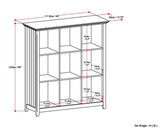 SIMPLIHOME Acadian SOLID WOOD 44 Inch Transitional 9 Cube Bookcase and Storage Unit in Brunette Brown, For the Living Room, Study Room and Office SIMPLIHOME