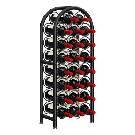 Dazioter Wine Rack Freestanding Floor Metal Holders Stands Organizer Storage 23 Bottles Black Dazioter