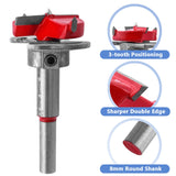 Mesee Hinge Jig Drill Bits Set 35mm Forstner Bit with Door Hinge Hole Jig Template Concealed Hinge Hole Drill Guide Locator Woodworking Cabinet Hinge Boring Jig Hole Cutter Positioner Tool Kit Mesee