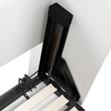 Bestar Pur Queen Murphy Bed and 2 Shelving Units with Drawers, 126-inch Space-Saving Wall Bed Bestar