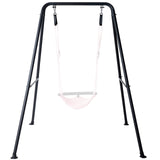 Hi-Na Metal Frame Full Steel Swing Stand, Hold up to 440 lbs, Outdoor or Indoor Hanging Swing Stand only, Swings not Included Black Hi-Na