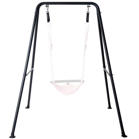 Hi-Na Metal Frame Full Steel Swing Stand, Hold up to 440 lbs, Outdoor or Indoor Hanging Swing Stand only, Swings not Included Black Hi-Na