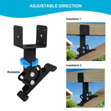 Wpbhk 1Pcs Roof Riser Brackets Kit Pergola Roof Riser Beam Bracket Pergola Support Brackets, Heavy Duty Roof Mount Brackets 3-1/2" Saddle Black for Pergola Wpbhk