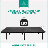 Naomi Home Serenity Split King Adjustable Bed Base, Zero Gravity, Wireless Remote, USB Ports, 800 Lb Capacity, Black Metal Frame, Easy Setup for Couples’ Comfort and Relaxation Naomi Home