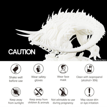 3D Printer Resin,10K Art-Engineering Toughness Non-Brittle New ABS-Like Resin for UV-Curing Photopolymer Rapid High Precision Low Odor LCD DLP SLA 405nm Resin (White, 1000g)