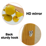 osemy 65" x 24" Full Length Mirror Wood Framed Wavy Full Body Mirror Shatter-Proof Mirror Hanging/Leaning Wall Mounted Wooden Mirror for Dressing Bedroom Living Room osemy