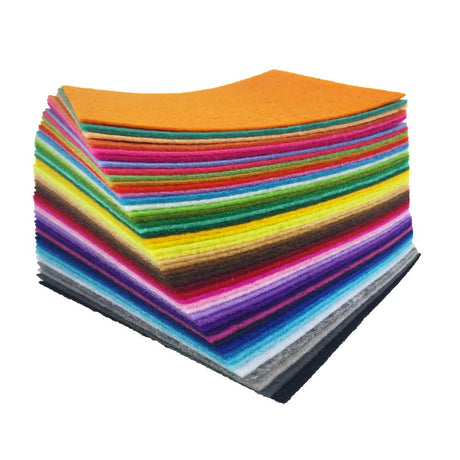 flic-flac 48PCS 8 x 12 inches (20 x 30cm) Assorted Color Felt Fabric Sheets Patchwork Sewing DIY Craft 1mm Thick … (20cm * 30cm, 48pcs) flic-flac