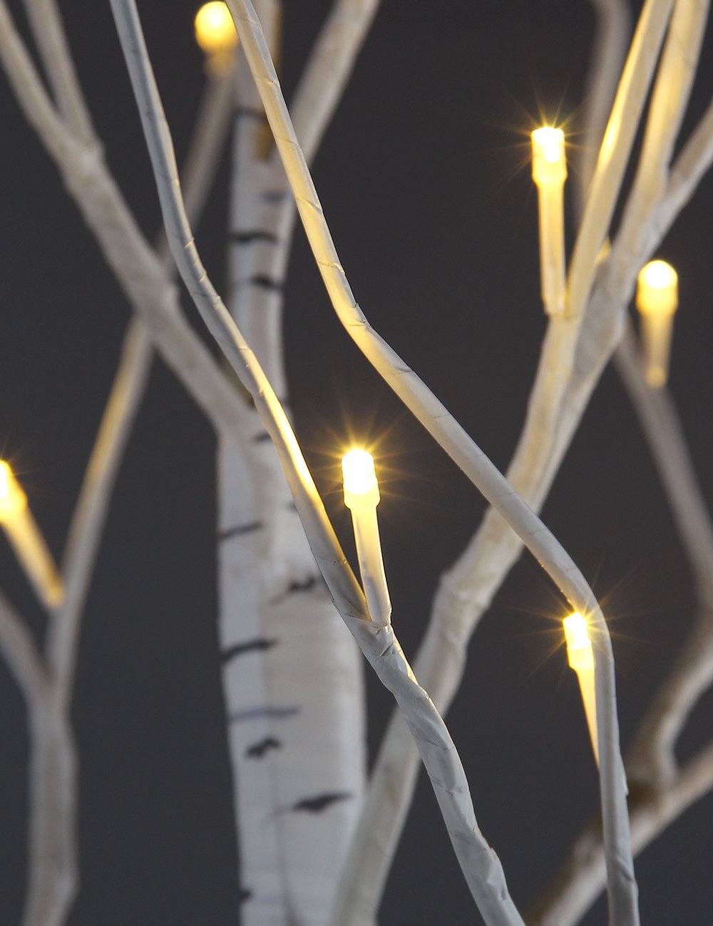 LIGHTSHARE 8FT 132 LED Birch Tree,Home,Festival,Party,Christmas,Indoor and Outdoor Use,Warm White LIGHTSHARE