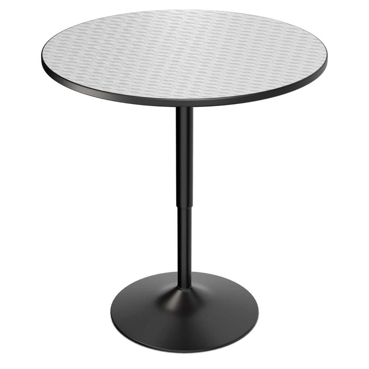 Magshion 31" Round Bar Table Height Adjustable 26"-35" Pub Table with Enlarged Base for Living Room Patio Bistro Café, Silver Magshion