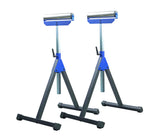 KASTFORCE 2 of Folding Roller Stand, Height Adjustable, Heavy Duty 300 LB Load Capacity Each, Outfeed Woodworking, Folds Flat for Easy Storage, Twin Pack, KF3015 KASTFORCE