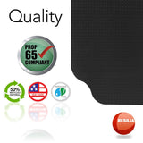 RESILIA - Large Under Grill Mat - Black Diamond Plate, 72 x 48 inches, 12-inch Splatter Protection Lip, for Outdoor Use RESILIA