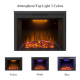 Valuxhome Electric Fireplace, 36 Inches Fireplace Insert with Overheating Protection, Fire Crackling Sound, Remote Control, 750/1500W, Black Valuxhome