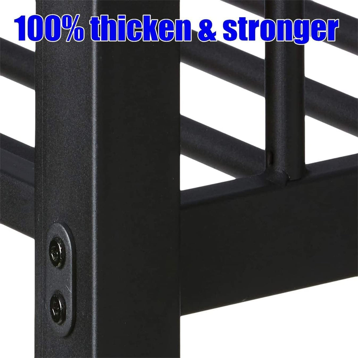 TSAMPA Latest Upgraded and Stronger Heavy Duty Metal Steel Bunk Bed Full XL Over Queen Size, More Stable More Rust-Proof Bunk Queen Bed with Thickened Legs (Easier Assembly) (Full XL Over Queen) TSAMPA