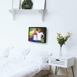 FTUREERA Hidden Gun Safes for Pistols, Concealment Shelf for Pistol Wall Storage, Wooden Gun Rack Furniture Cabinet Shelf, Secret Decor Handgun Box for Home Indoor Picture Frame FTUREERA