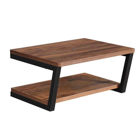 LUCKUP Floating Wall Shelves Wall Mounted Projector Shelf Wood AV Media Stand with 2 Shelves, Entertainment Center with Strengthened Metal Steel Frame LUCKUP