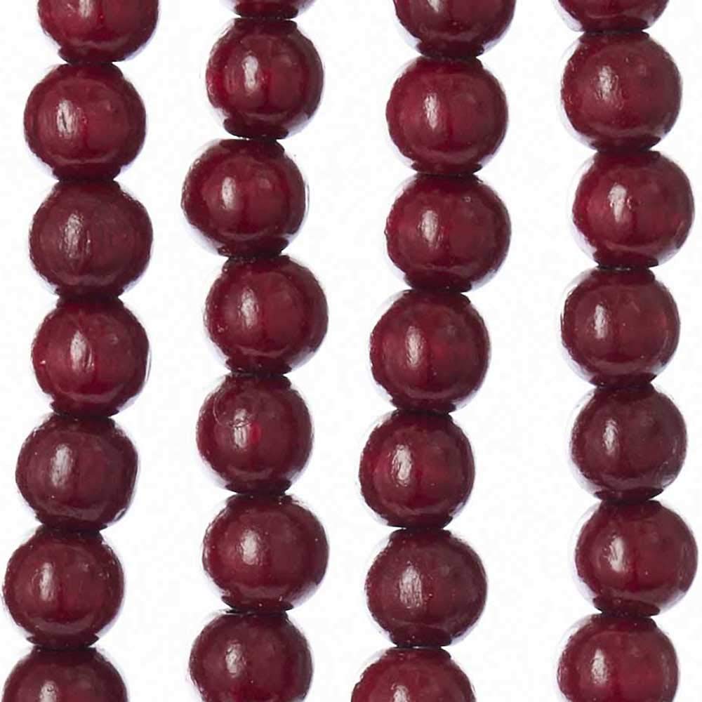 Kurt Adler TN0066/BURG Kurt S. Adler 9-Foot Wood Beaded Burgundy Garland, Multi