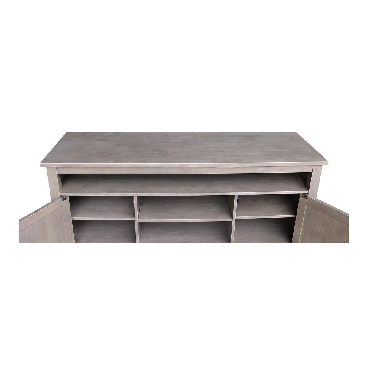International Concepts Entertainment/TV Stand - With 2 Doors, Washed Gray Taupe IC International Concepts