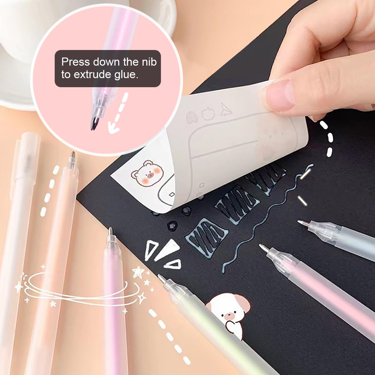 Arvakr Scrapbooking Tools, Scrapbook Supplies with Sticker Tweezers, Glue Pen for Crafting, Card Making, Sticker Cutter, Paper Craft Arvakr