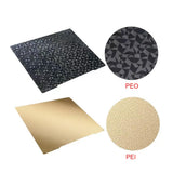 HzdaDeve PEI PEO Sheet Spring Steel Flexible Platform for Prusa I3 MK3 MK3S MK3S+ MK4 MK2.5S 241x254MM Build Plate Heated Bed One Side Textured PEI and One Side Smooth Board PEO for 3D Printer HzdaDeve