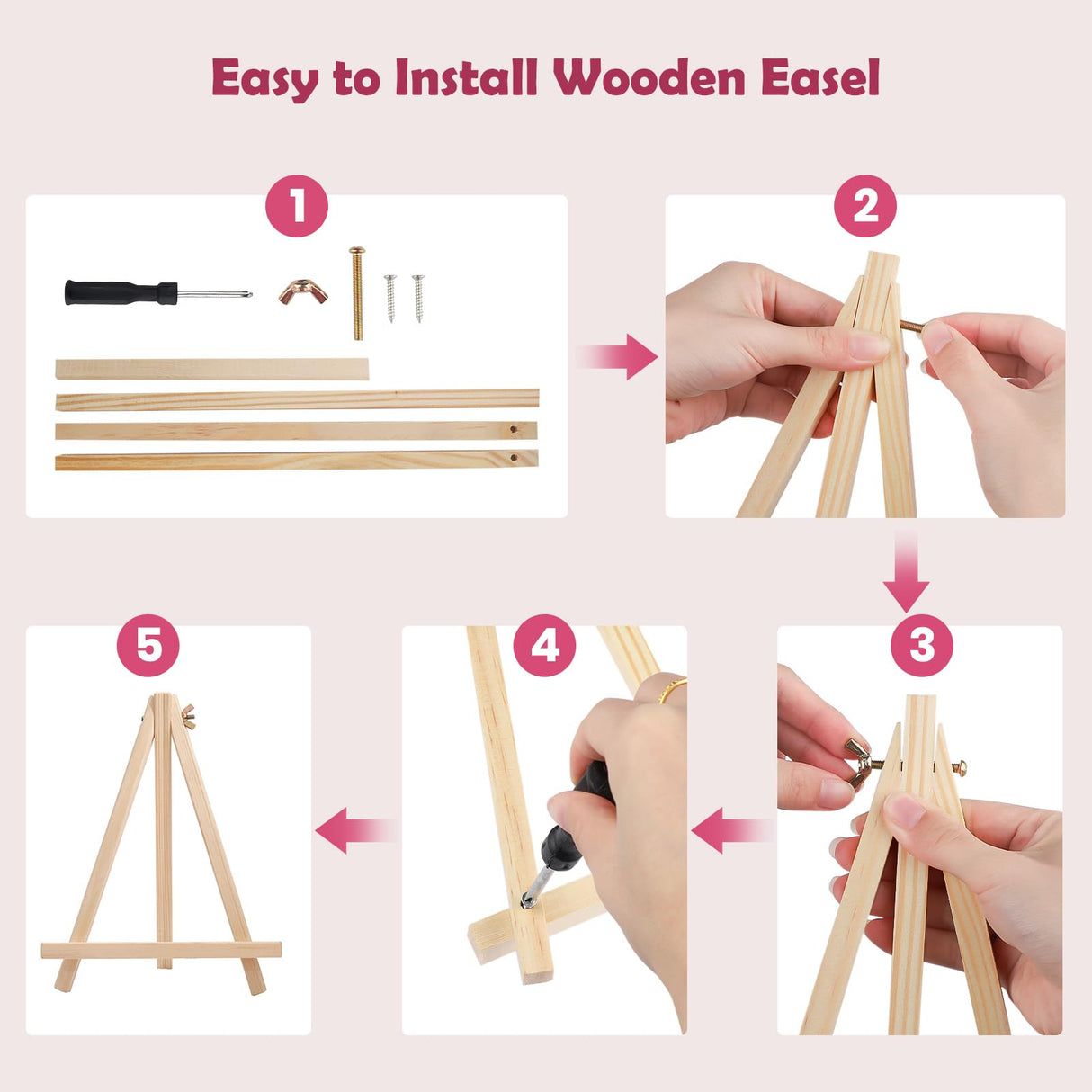 MOGTAA Tiger Paint by Numbers Kit for Adults Beginners with Frame, Tiger Adult Paint by Number Kits on Canvas with Easel, Easy DIY Animal Oil Painting Kits for Home Decor, 8x12in MOGTAA