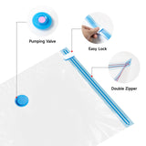 TEQStone Filament Storage Bags Vacuum Kit 4Pcs w/Pump, 15.5x15.5in Large Capacity, 0.4mm Thick, Moisture/Dust Proof, Fit Most 0.25/0.5/1/2KG 3D Printer Filament Spools TEQStone