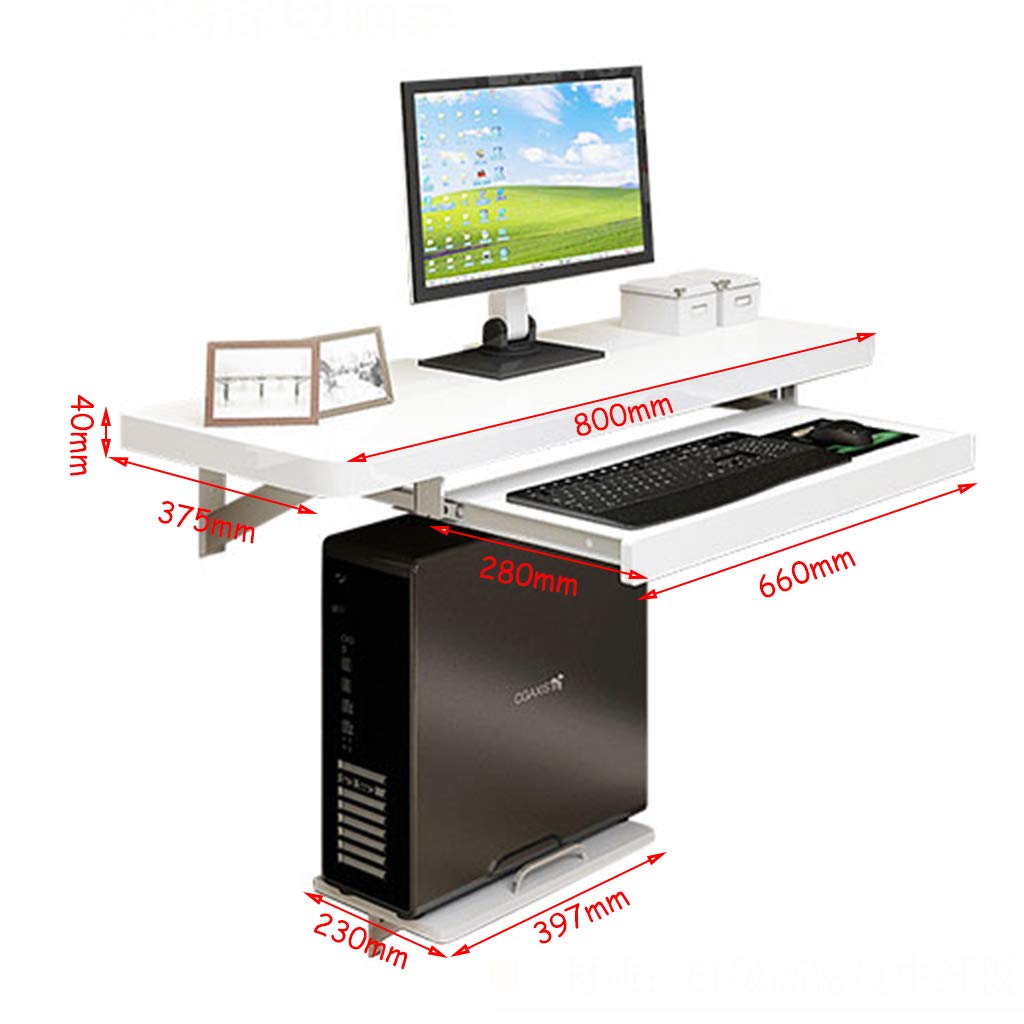 WZHONG Versatile Wall-Mounted Floating Desk – Elegant Space-Saving Solution for Home and Office - WoodArtSupply