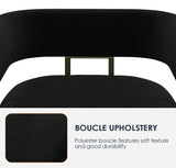 AODAILIHB Mid Century Sherpa Boucle Accent Chair Set of 2, Modern Upholstered Armchair Black Bucket Chair Comfy Side Chair Arm Chairs for Living Room, Office, Club, Reading Nook (2, Black) AODAILIHB