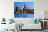 Diamond Painting Adult Painting Kits Chicago Chicago Skyline of The Downtown Skyline at Dusk Home Bedroom Living Room Art Wall Decoration 12"x16" Puzzle art