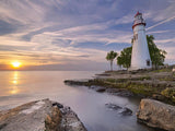 YUINJP Diamond Painting Lighthouse The Marblehead Lighthouse on Edge of Lake Erie in Ohio USA Photographed at for Adult Painting Kits Diamond Art Perfect for Home Wall Decor 30x40cm, 12x16inch YUINJP