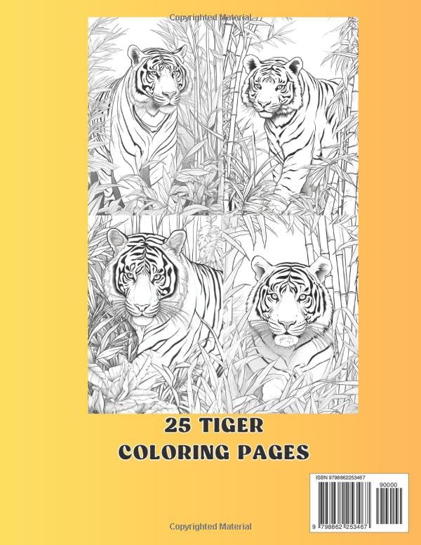 Tiger Coloring Book: An Adult Coloring Book for Tiger Lovers Majosta
