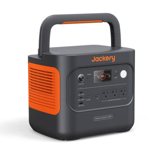 Jackery Explorer 2000 v2 Portable Power Station, 2042Wh LiFePO4 Home Backup Battery, 2200W Solar Generator with 20ms UPS, USB-C PD 100W Fast Charging for Emergencies, Power Outages, Outdoor C - WoodArtSupply