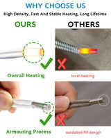 [5-Pack, 4.92ft] 24V 70W Heater Cartridge, Ender 3 v2 Upgrade to 500°C, Compatible with Ender 6 CR10 MK8 Extruder V6 Hotend PT100 Volcano WINSINN