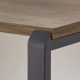 FOLUBAN 4-Tier Rustic Industrial Bookshelf in Oak Finish FOLUBAN