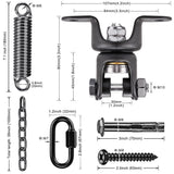 BeneLabel Hammock Chair Hanging Kit, Heavy Duty Swing Hanger with Spring and 39" Chain,Indoor Outdoor Playground Hanging Hammock Punching Bags, 360° Rotation, Black BeneLabel