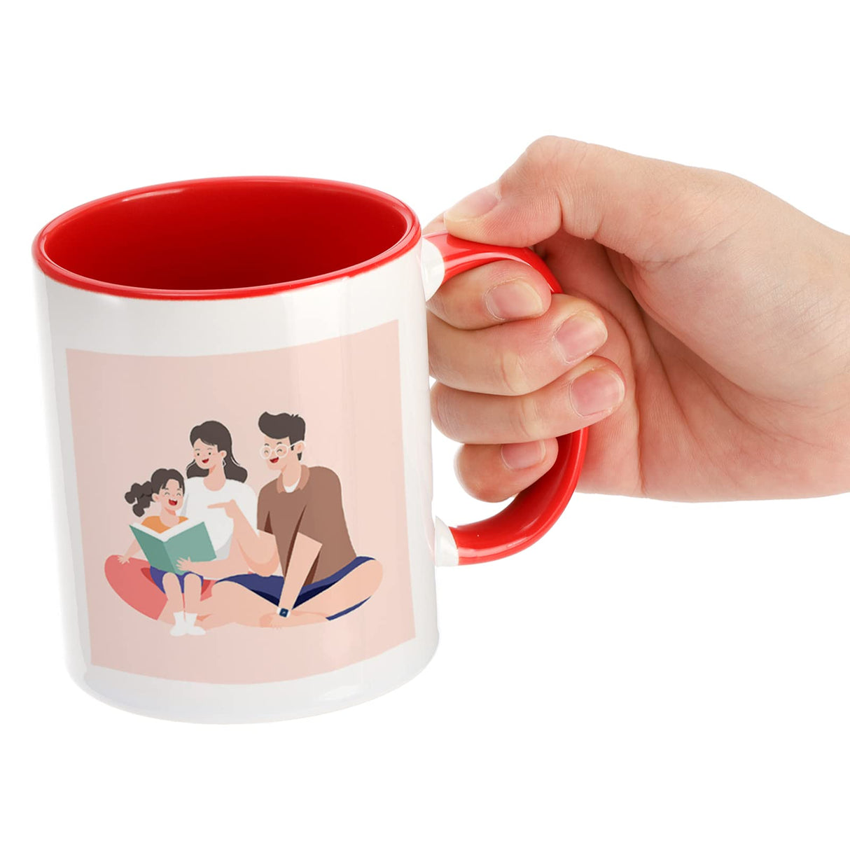 AVLA 6 Packs Porcelain Sublimation Mugs, 12 OZ Blank Drinking Cups with Handles, DIY Coated Ceramic Coffee Mug Sets for Cappuccino, Tea, Milk, Latte, Hot Cocoa, Microwave and Dishwasher Safe AVLA