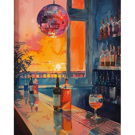 Paint by Numbers Kit for Adults,Vintage Cocktail Adult Paint by Number Kits on Canvas Without Frame,DIY Acrylic Paint Kit Arts and Crafts for Adults,Easy Paint for Canvas Painting for Decor 16x20inch Canrichshop