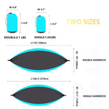 Camping Hammocks, Double & Single Hammock with Tree Straps,Portable Lightweight Parachute Nylon Camping Gear for Outside Hiking Beach Backpack Survival Travel- Up to 500lbs Ovyuzhen