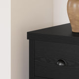 LIKIMIO Dresser 8 Drawer with Charging Station and Storage Bag, Wood Storage Chest of Drawers for Bedroom Living Room Hallway Entryway, Black LIKIMIO