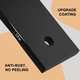 LuckIn 10 Inch Wall Shelf Brackets (Fit 9.25" Board) 4-Pack, Heavy Duty Black Iron, Garage, Kitchen, Bathroom Floating Shelf Hardware LuckIn