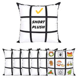 12pack Sublimation Short Plush Pillow Cases Blanks, 16 x 16 Inch, 9 Panels Style Short Plush Throw Pillow Covers, Cushion Cover for Sublimation, Sofa Couch DIY Pillow Case (No Pillow Insert, 12pcs) Zeloyaut