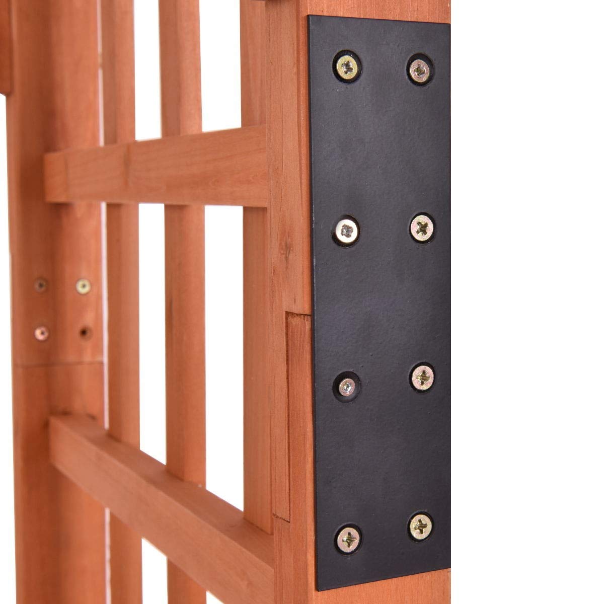 EnjoyShop Premium Outdoor Wooden Cedar Arbor Arch Pergola Trellis Wood Garden Yard Lattice EnjoyShop