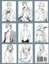 101 Kawaii Anime Guys Coloring Book: Cute and Handsome Anime Characters in Variety of Fashion and Activities for Adults and Teens who love Japanese Manga and Anime Coloring Book WoodArtSupply